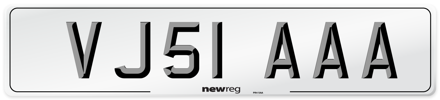 VJ51 AAA Number Plate from New Reg